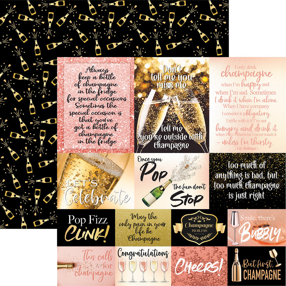 Celebrate Champagne Print Pattern Backpack main image 0