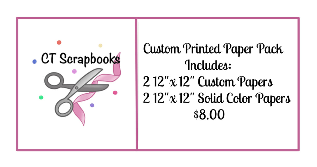 CT Scrapbooks Custom Printed Paper Packs