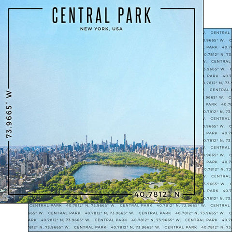 Travel New York Central Park Scrapbook Paper