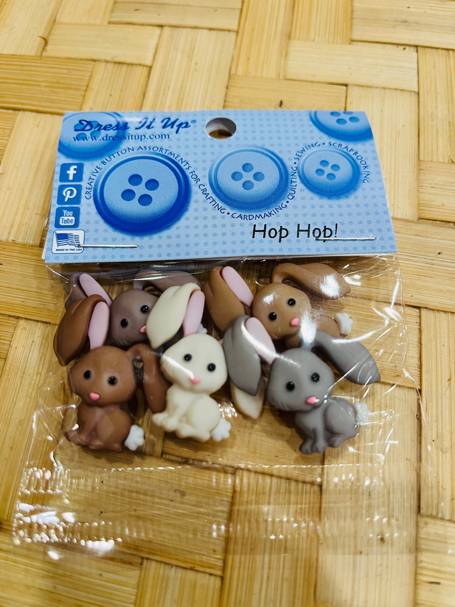 Dress it Up Buttons Embellishments Bunny Hop – CT Scrapbooks