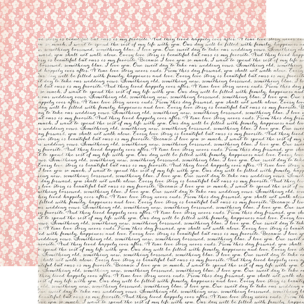 Wedding Bliss Loving Script Scrapbook Paper – CT Scrapbooks