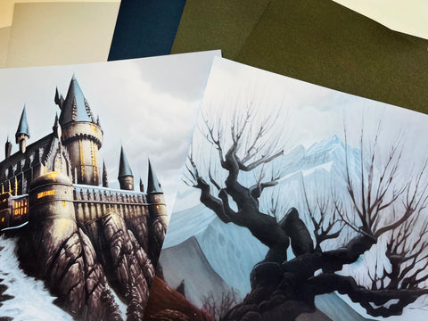 Printed Paper Custom Pack Magic Wizard Castle Forest