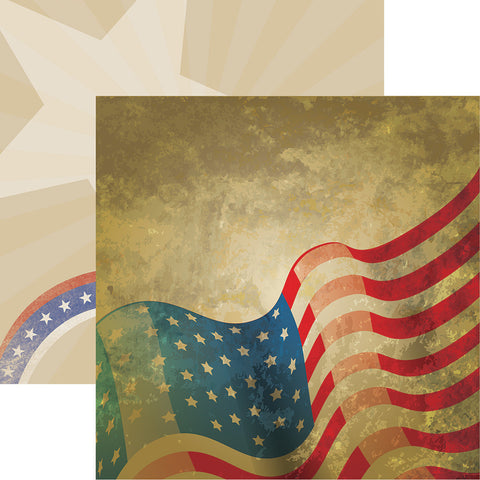 Stars and Stripes Old Glory Scrapbook Paper