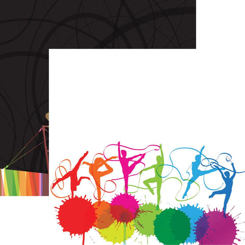 Gymnastics Ribbon Scrapbook Paper