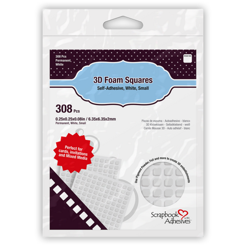 Adhesive Foam Squares Small 308 pk