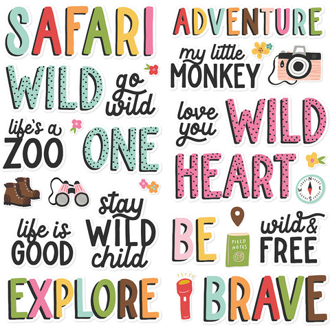 Simple Stories Stickers Into the Wild Zoo