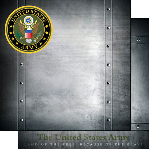 Military Emblem Army Scrapbook Paper