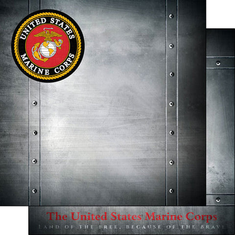 Military Emblem Marines Scrapbook Paper