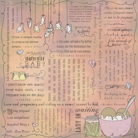 Maternity Baby Pregnancy Scrapbook Paper