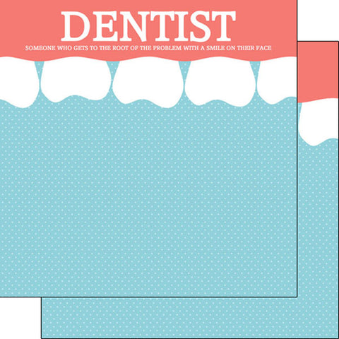 Teeth Dentist Tooth Scrapbook Paper