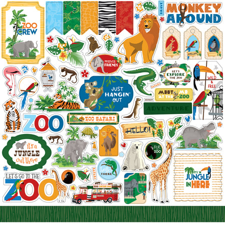 Echo Park Stickers Sheet Zoo Adventures