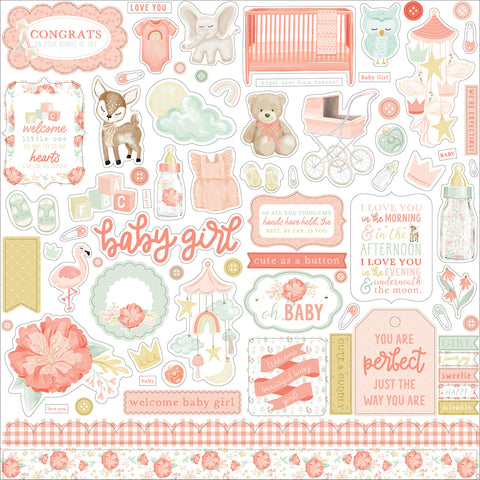 Echo Park Stickers Sheet It's a Baby Girl