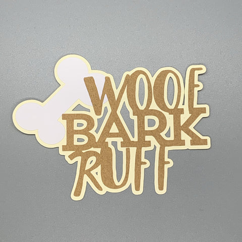 Die Cut Ellie Collection Dog Woof Bark