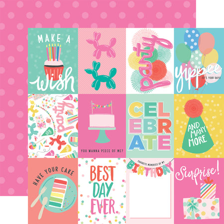 Birthday Let's Party Journal Cards Scrapbook Paper