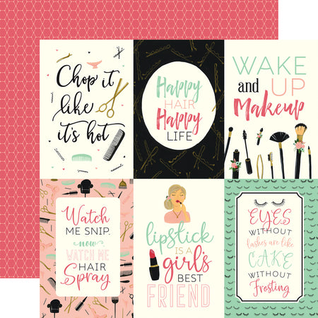 Salon Hair Makeup Nails Journal Cards Scrapbook Paper
