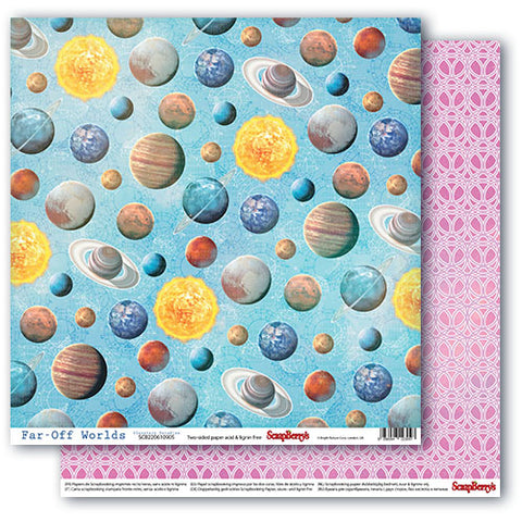 Planets Space Far Off World Scrapbook Paper