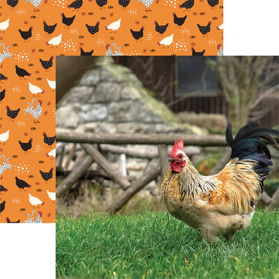 Chicken Life Strutting Scrapbook Paper