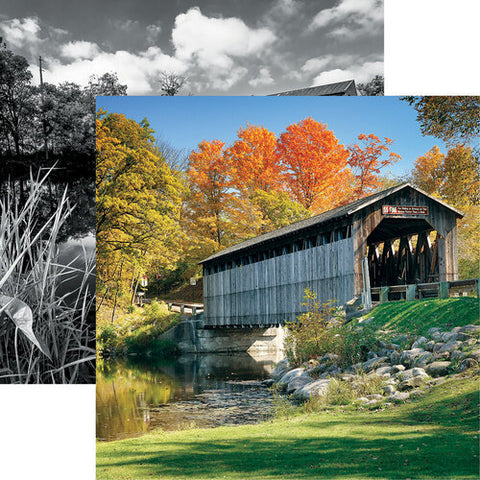 Covered Bridges Fallasburg Scrapbook Paper