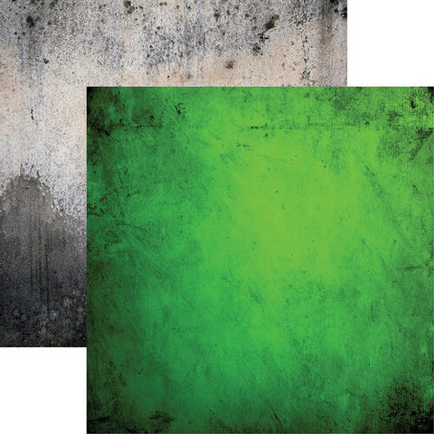 Garage Grunge Green Scrapbook Paper
