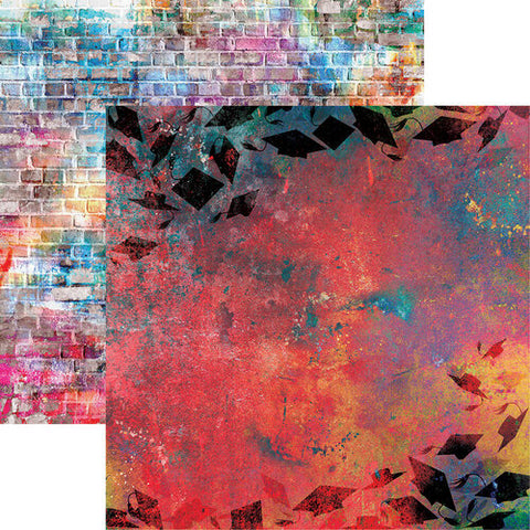 Graduation Hats Off Graduate Scrapbook Paper