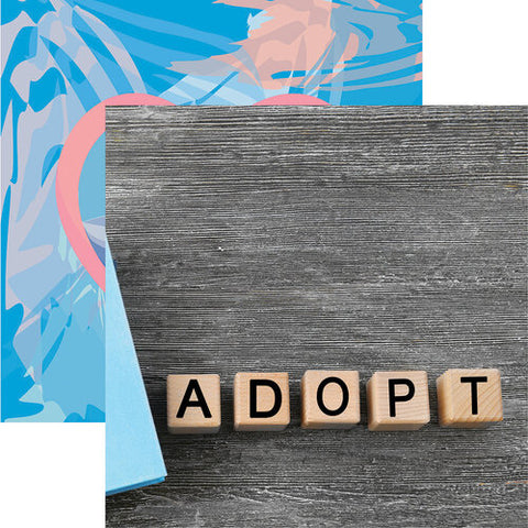 Adoption Love Makes a Family Scrapbook Paper