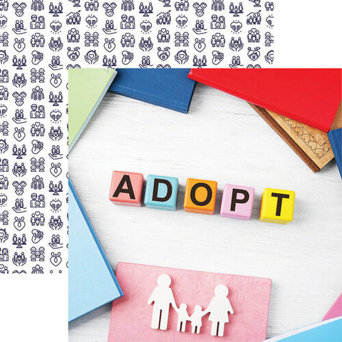 Adoption Love Makes a Family Scrapbook Paper