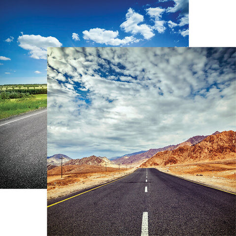 Road Trip to Nowhere Scrapbook Paper
