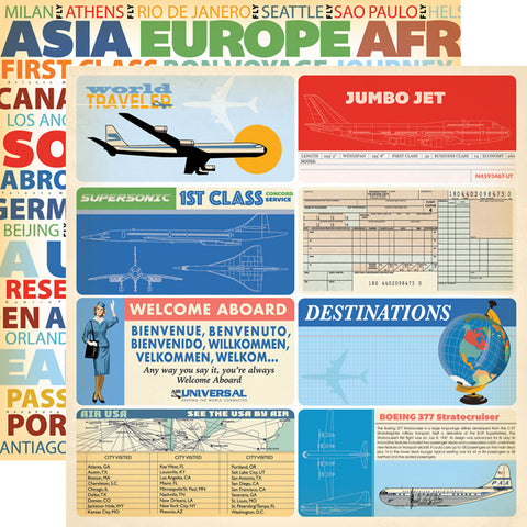 Passport Travel Journal Scrapbook Paper