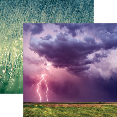 Weather the Storm Lightning Scrapbook Paper