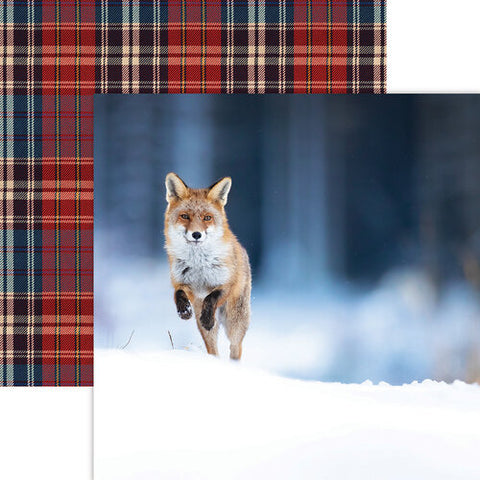 Winter Canvas Snow Leap Scrapbook Paper